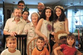 Group of people celebrating on stage