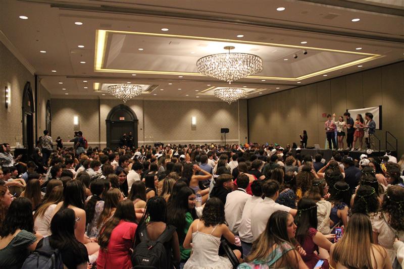 Group of people celebrating on stage