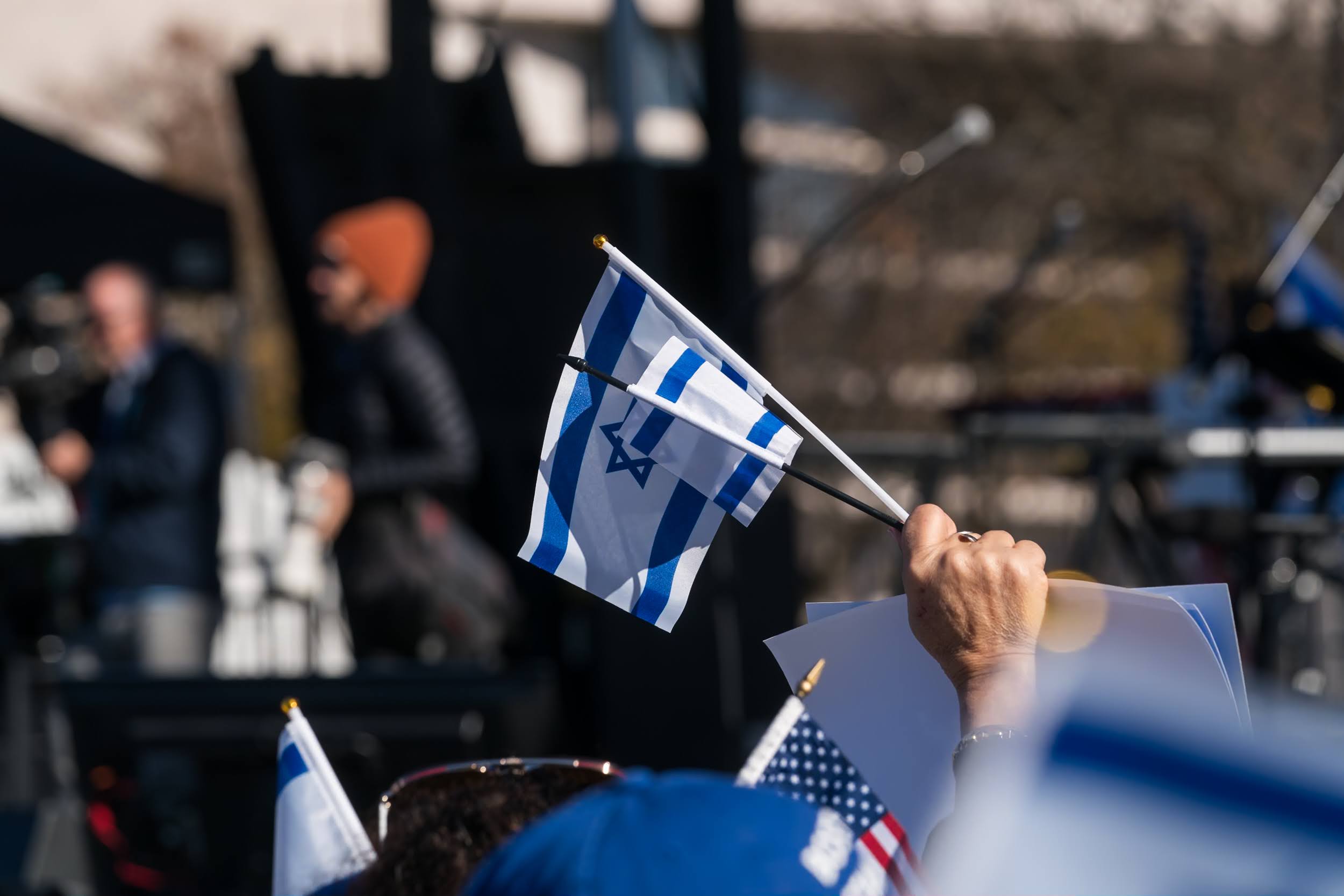 Group of people celebrating on stage