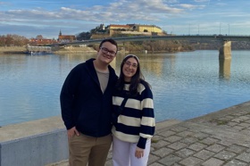 Group of people celebrating on stage