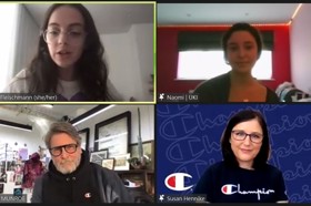 Group of people celebrating on stage