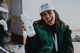 Group of people celebrating on stage