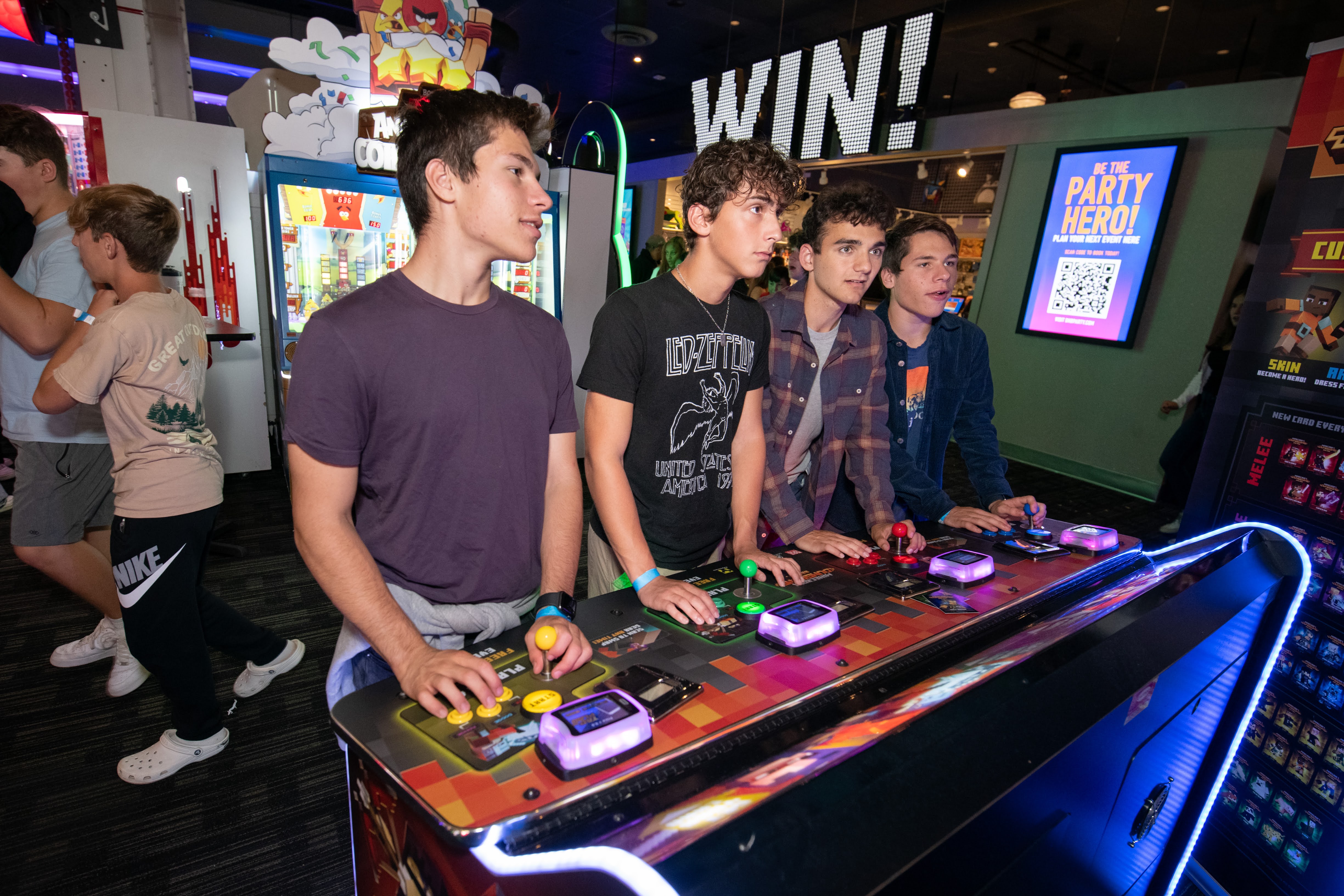 Group of people celebrating on stage