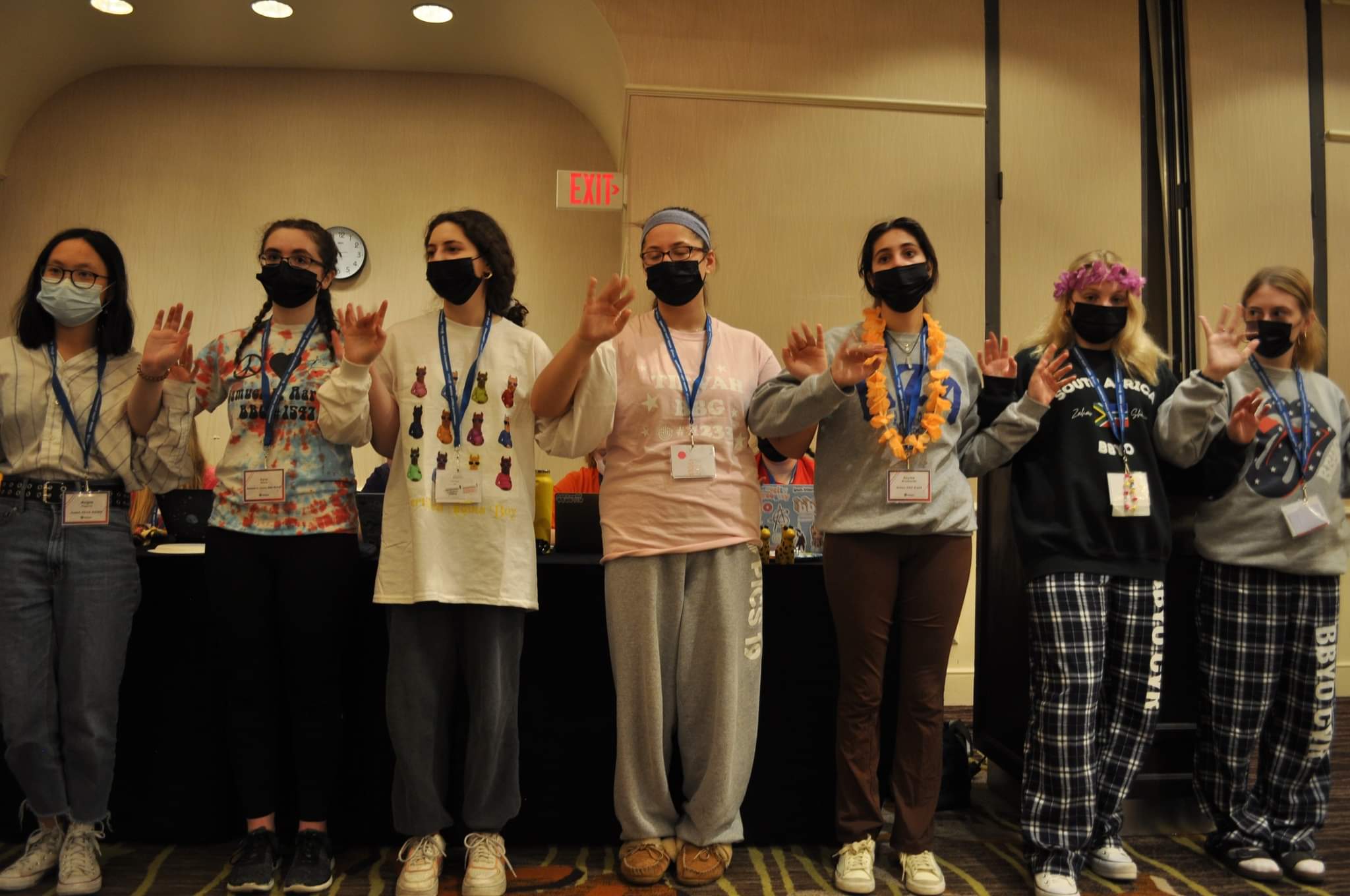 Group of people celebrating on stage