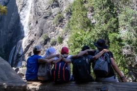 Group of people celebrating on stage