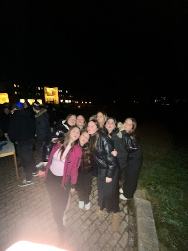 Group of people celebrating on stage