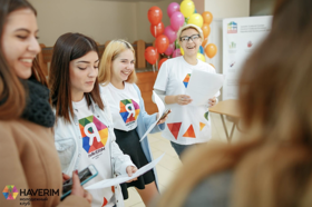 Group of people celebrating on stage