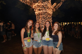 Group of people celebrating on stage
