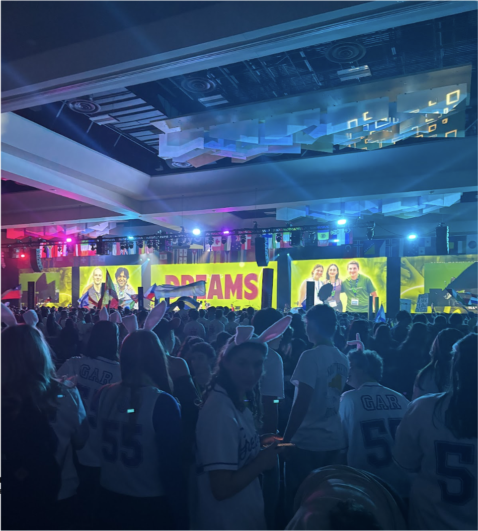 Group of people celebrating on stage