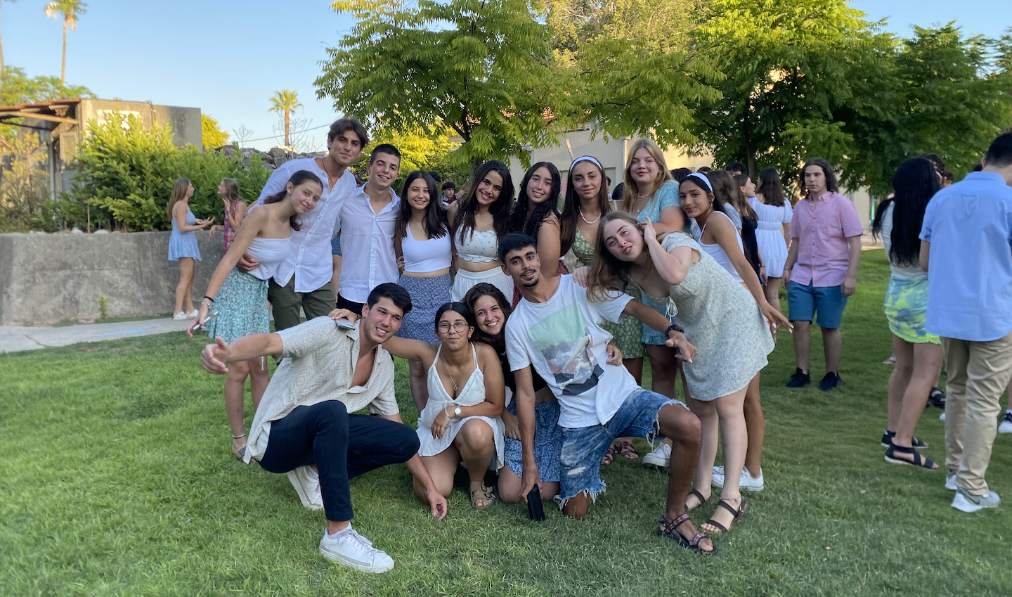 Group of people celebrating on stage