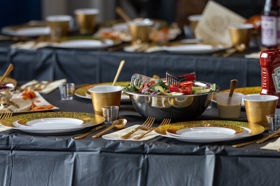 Group of people celebrating on stage
