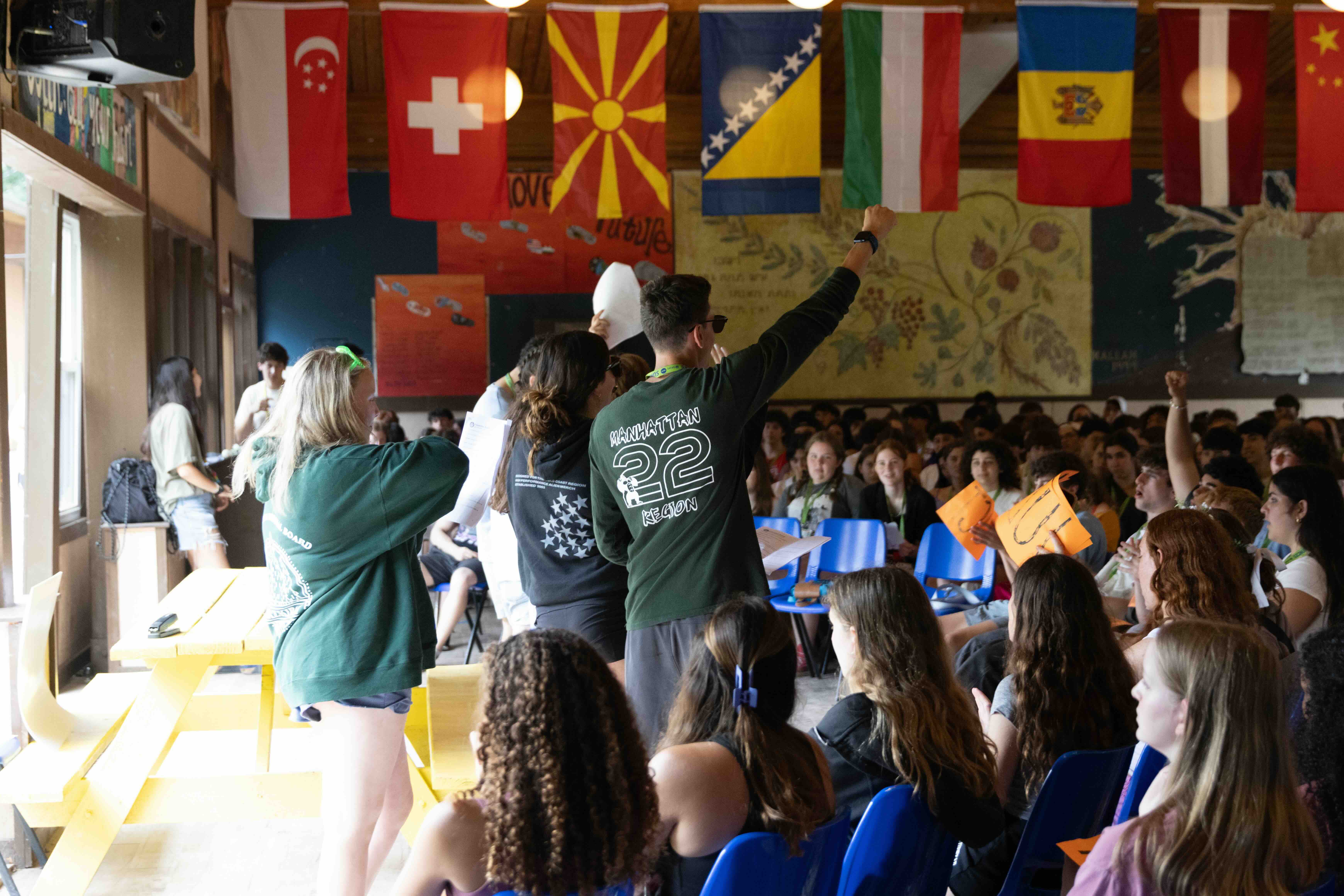 Group of people celebrating on stage