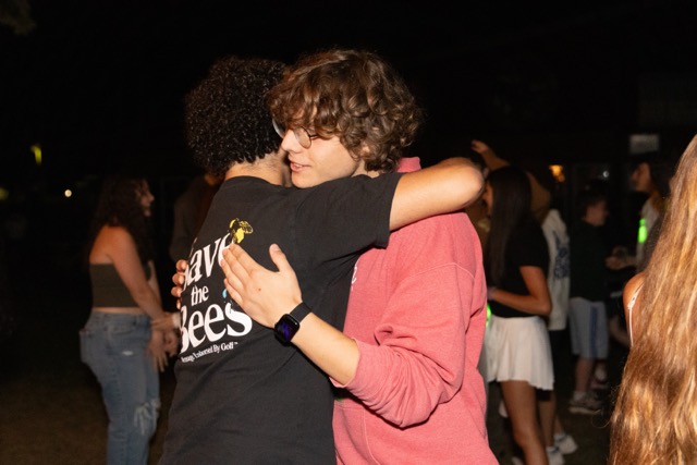 Group of people celebrating on stage
