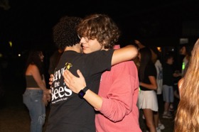 Group of people celebrating on stage