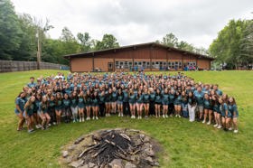 Group of people celebrating on stage