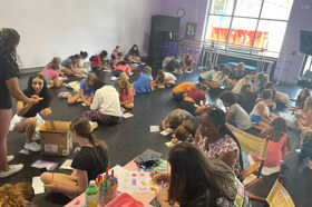 Group of people celebrating on stage