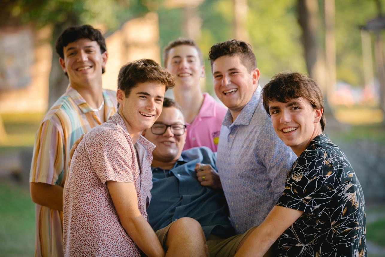 Group of people celebrating on stage