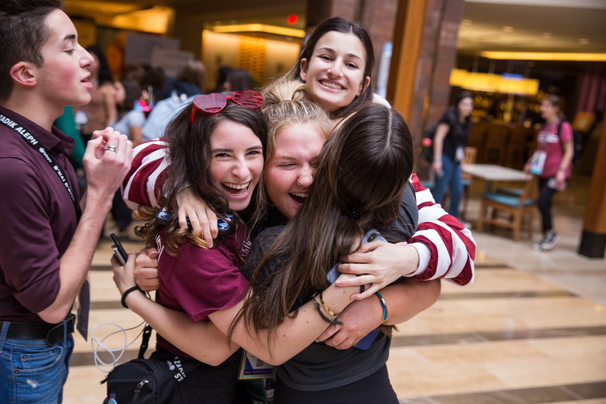 Group of people celebrating on stage