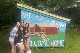 Group of people celebrating on stage