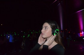 Group of people celebrating on stage