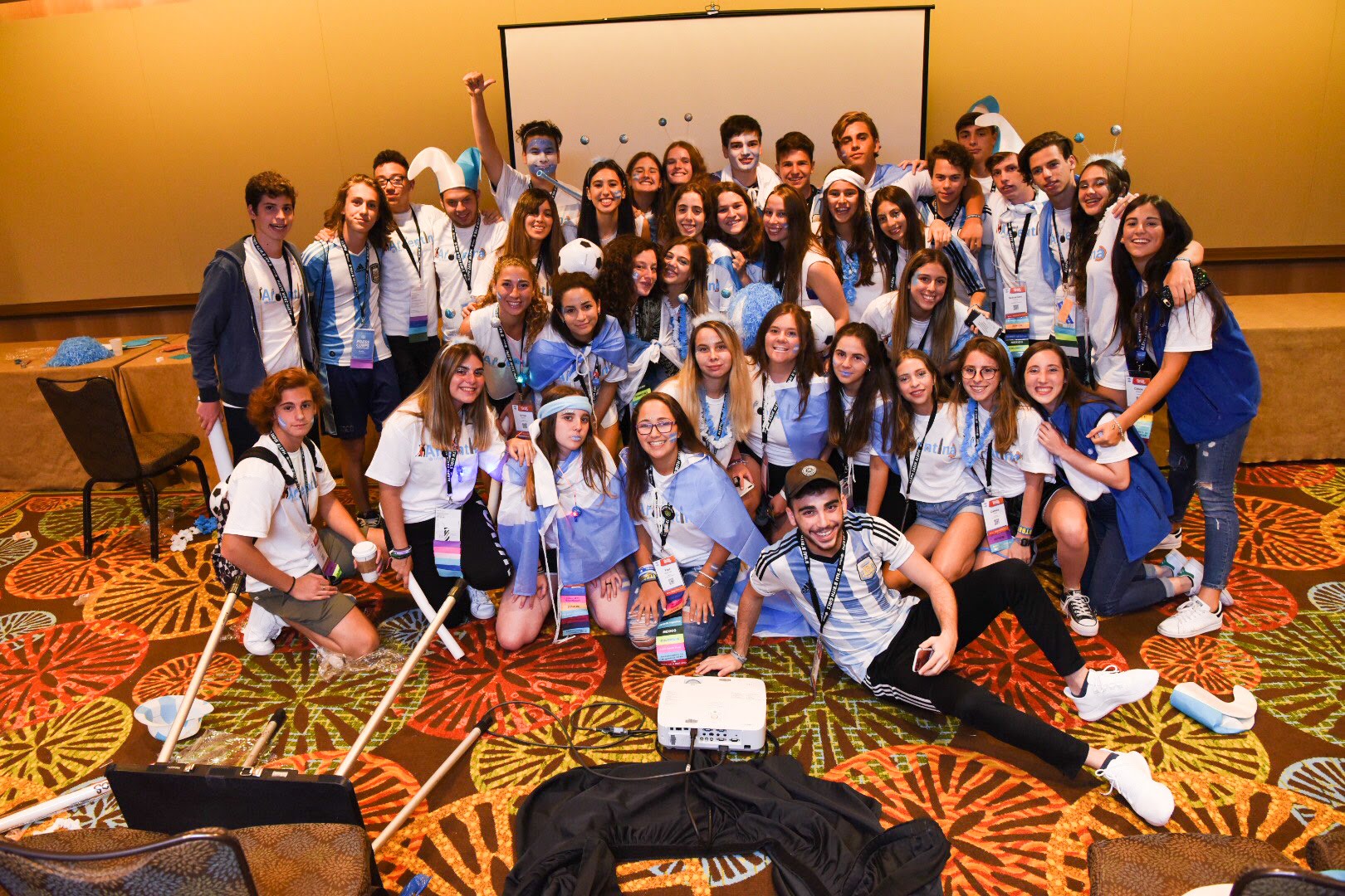 Group of people celebrating on stage
