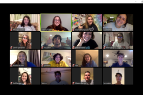 Group of people celebrating on stage