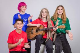 Group of people celebrating on stage