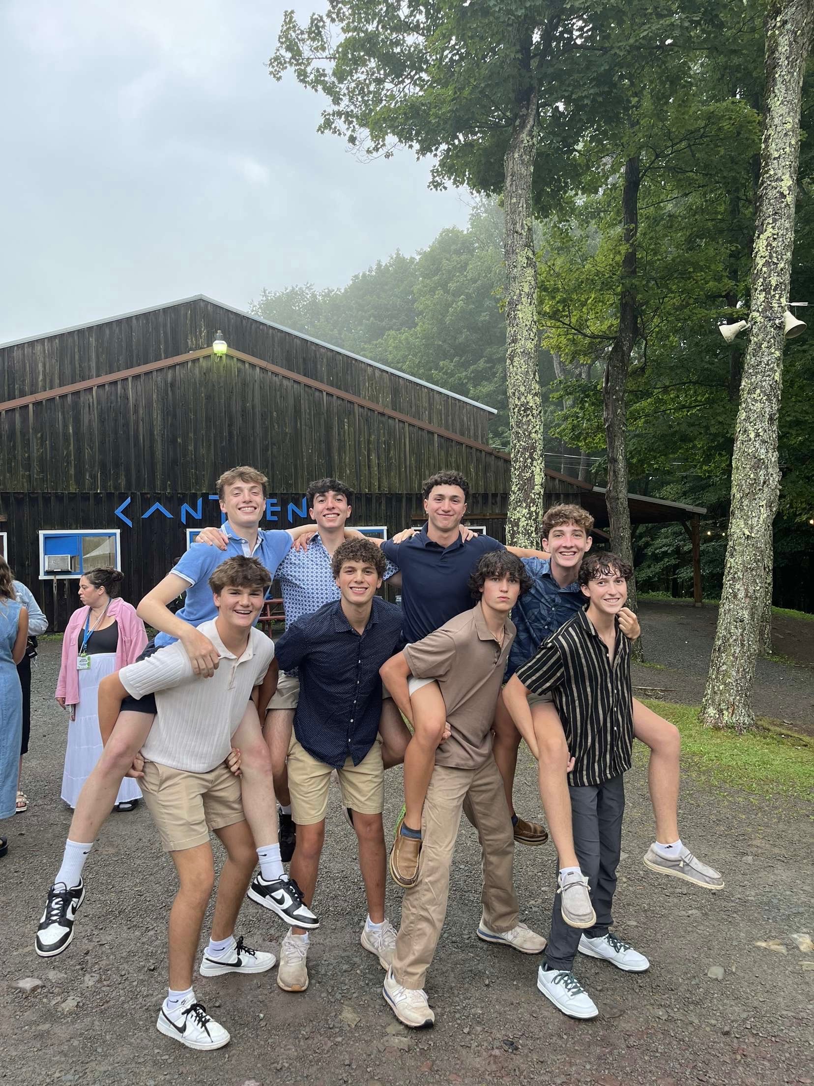 Group of people celebrating on stage