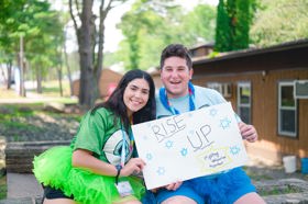 Group of people celebrating on stage