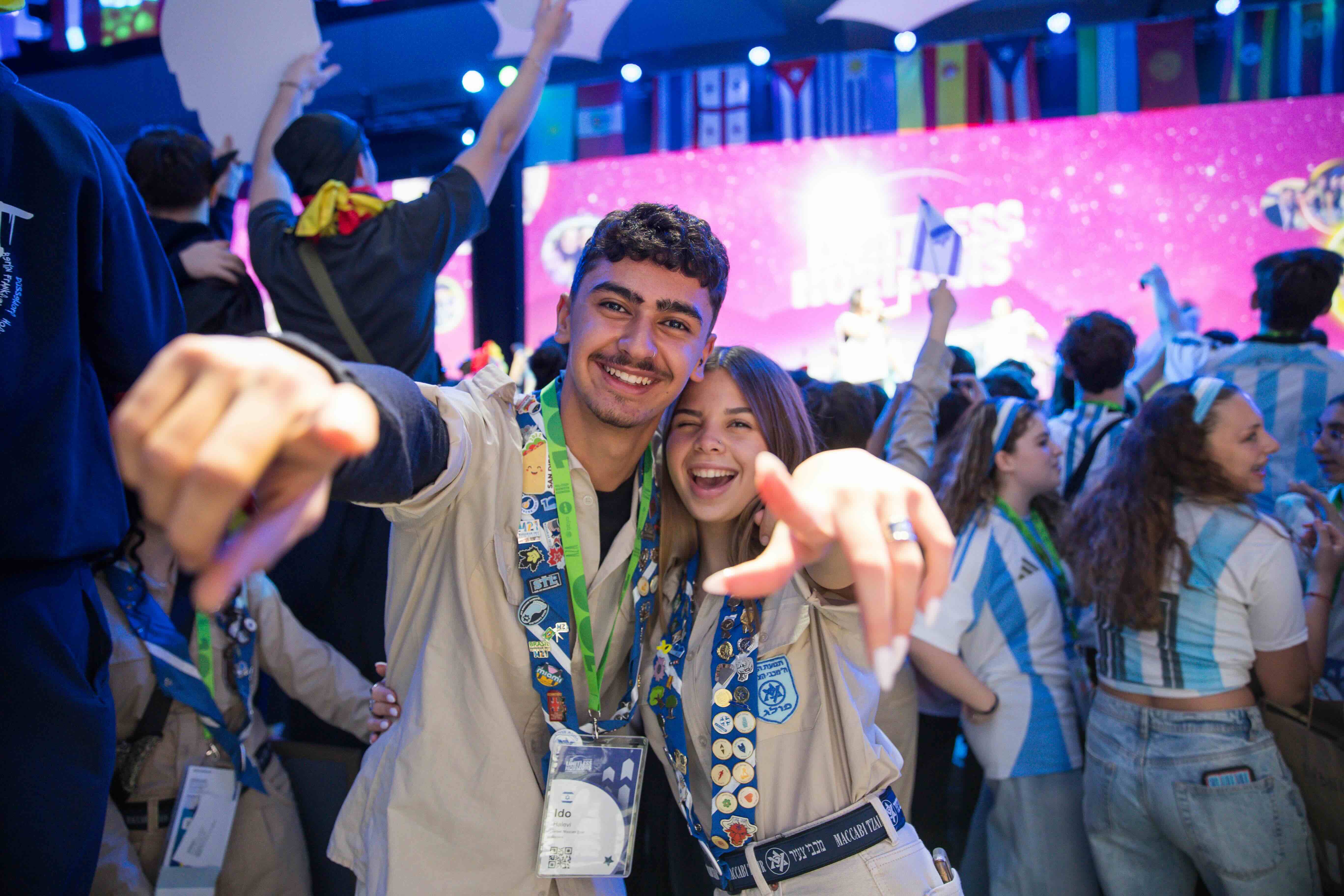 Group of people celebrating on stage