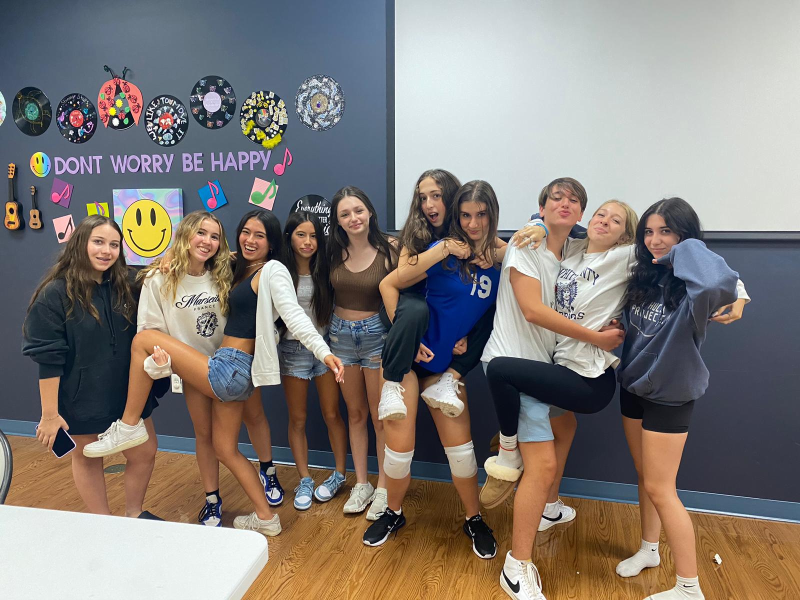 Group of people celebrating on stage