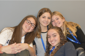 Group of people celebrating on stage