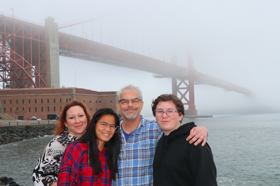 Group of people celebrating on stage
