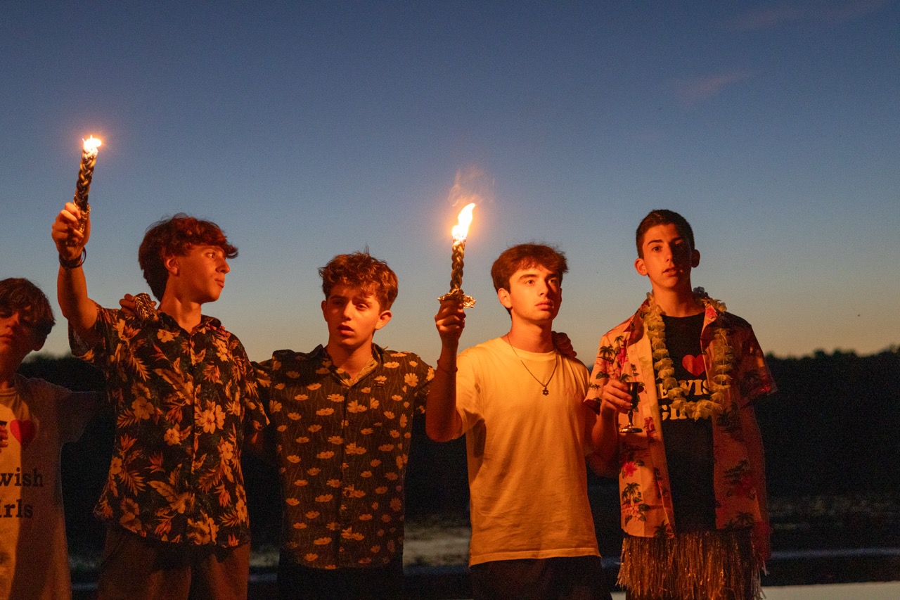 Group of people celebrating on stage