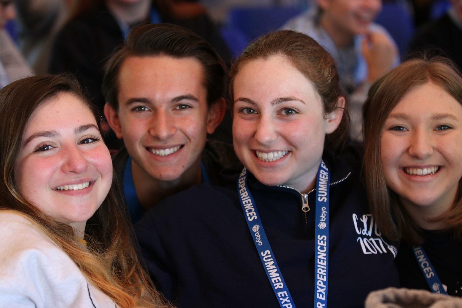 Group of people celebrating on stage