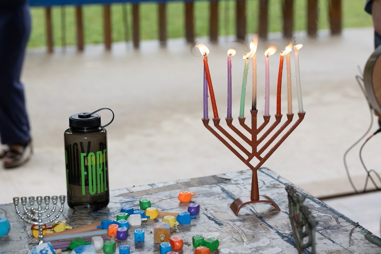 Group of people celebrating on stage