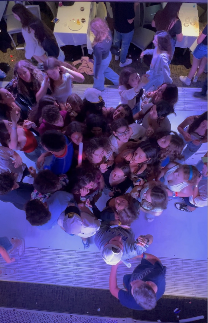 Group of people celebrating on stage