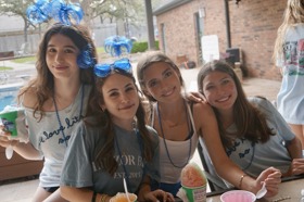 Group of people celebrating on stage
