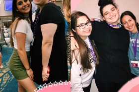 Group of people celebrating on stage