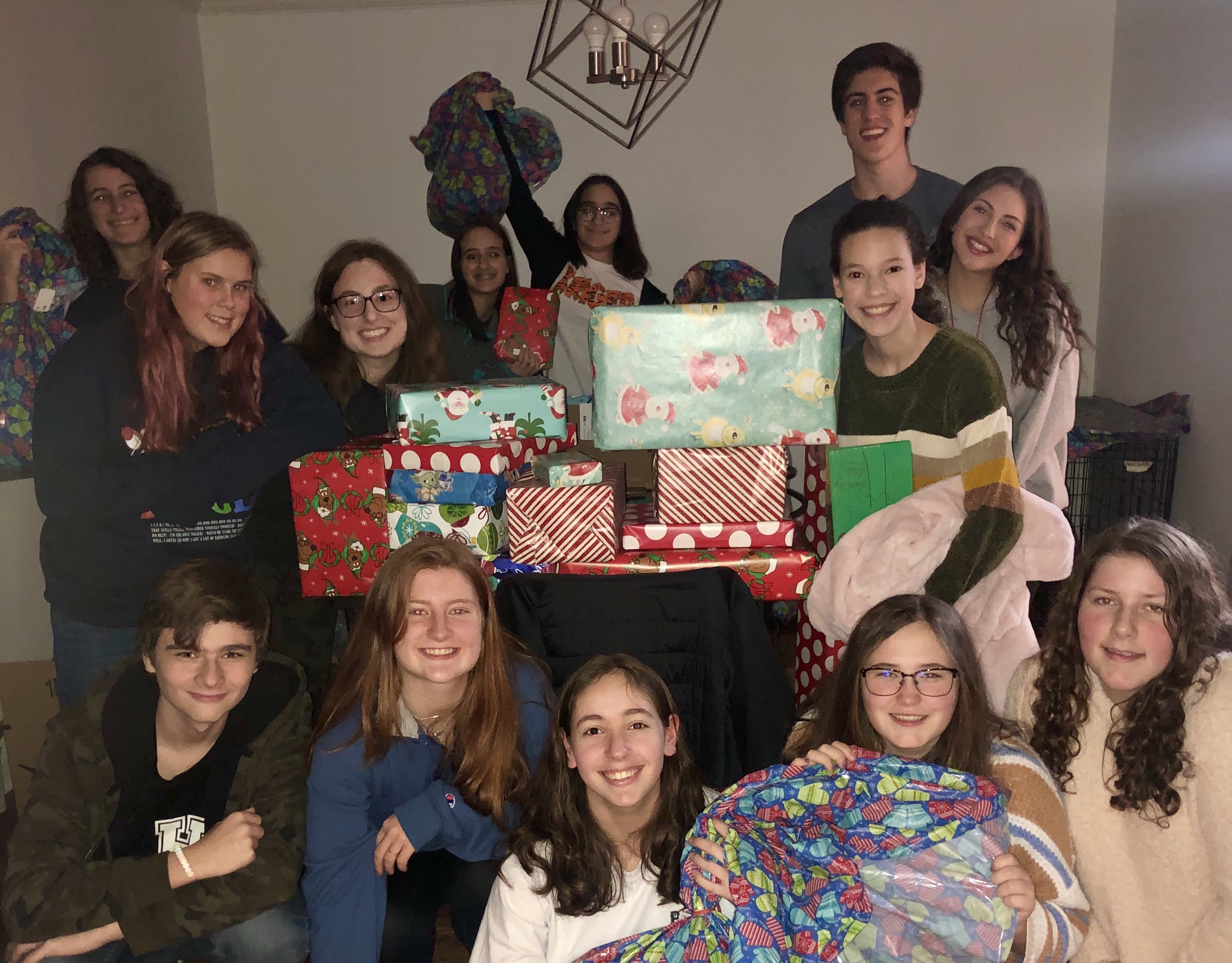 Group of people celebrating on stage