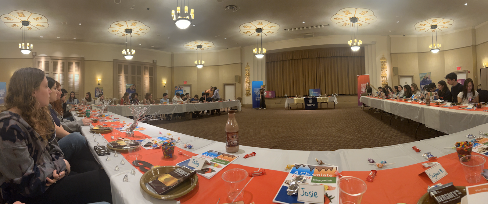 Group of people celebrating on stage