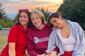 Group of people celebrating on stage