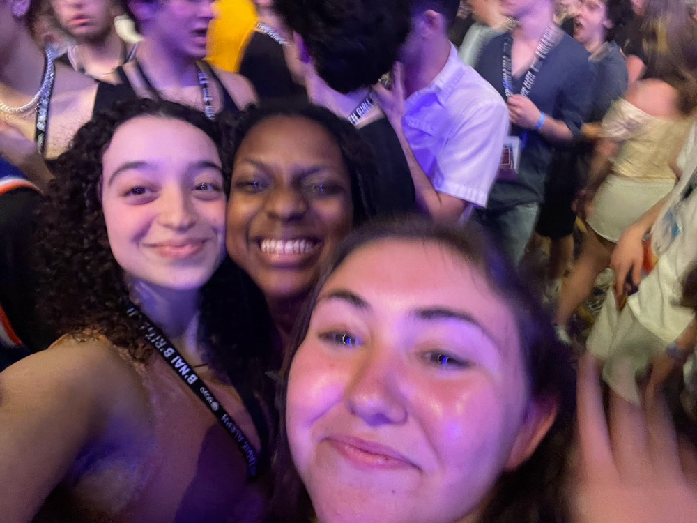 Group of people celebrating on stage