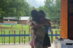 Group of people celebrating on stage