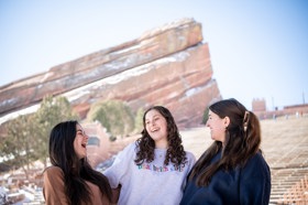 Group of people celebrating on stage