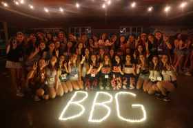 Group of people celebrating on stage