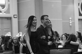 Group of people celebrating on stage