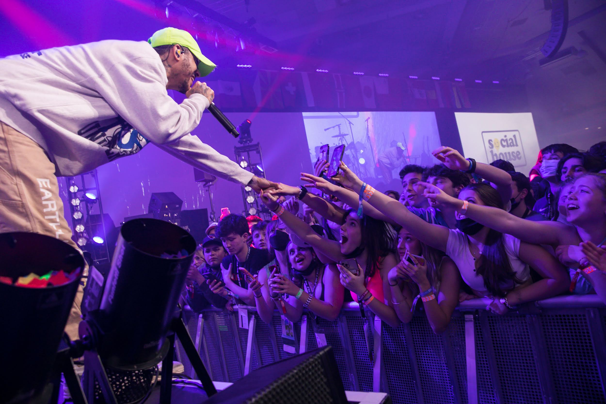 Group of people celebrating on stage