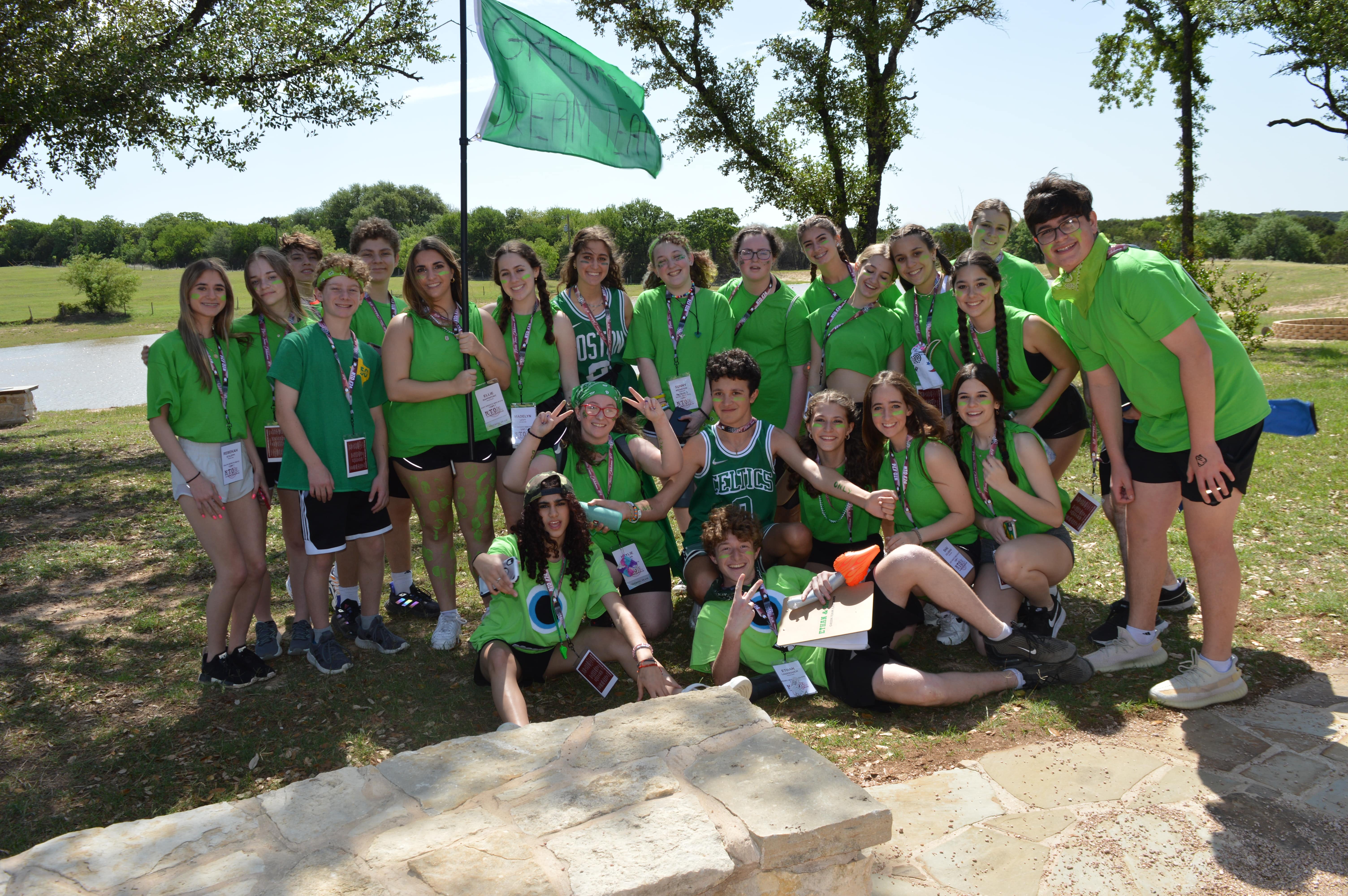 Group of people celebrating on stage