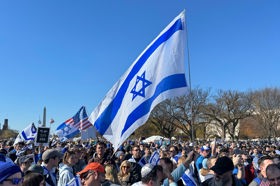 Group of people celebrating on stage